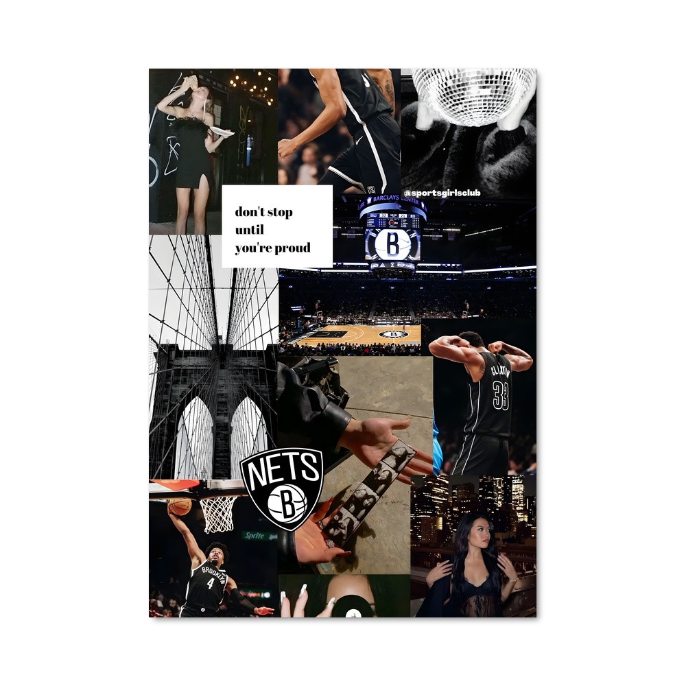 Poster Brooklyn de nets – affiche Basketball
